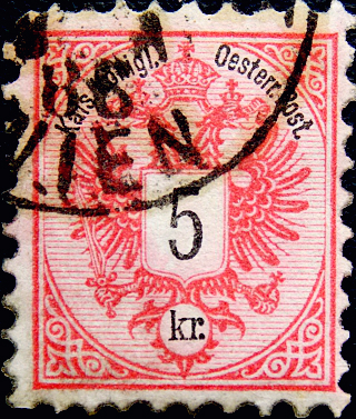 Австрия 1883 год . Герб . 005 кр.  